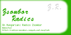 zsombor radics business card
